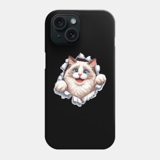 Funny Cut Out Cat Selfie Phone Case