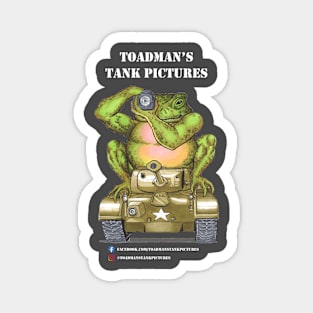 Toadman's Tank Pictures logo wht_txt 2 sided Magnet