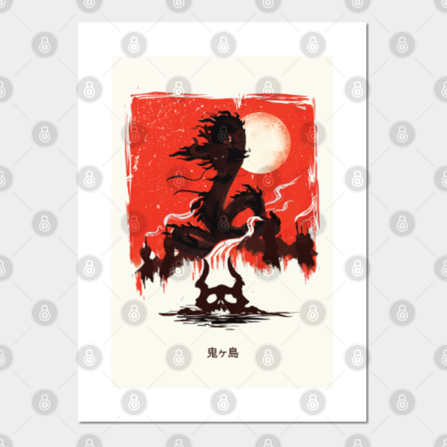Kaido Onigashima Land One Piece Anime And Manga One Piece Affiche Et Impression D Art Teepublic Fr