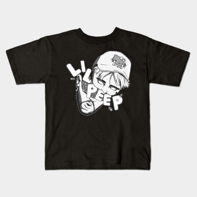 Lil Peep Official Black And White Draw Lil Peep Kids T Shirt