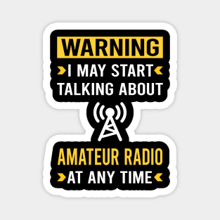 Warning Amateur Radio Ham Radio Magnet