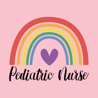 Pediatric Nurse Rainbow T-Shirt