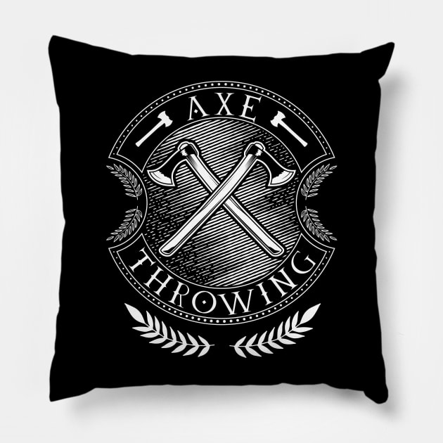 Crossed Axes - Axe Throwing Pillow by Modern Medieval Design