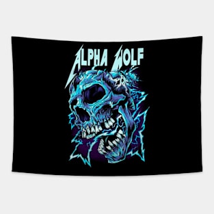 ALPHA WOLF MERCH VTG Tapestry