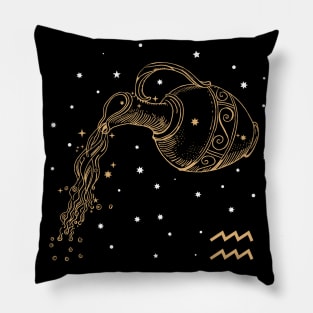 Aquarius, A Zodiac Sign Test Pillow