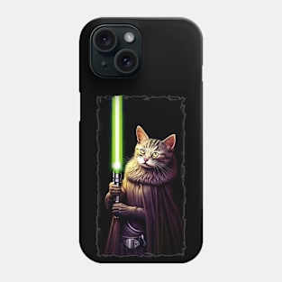 Fun Cat Print ~ AI Art ~ Fantasy Cat ~ Sci-fi Cat ~ Cats with Lightsabers Phone Case