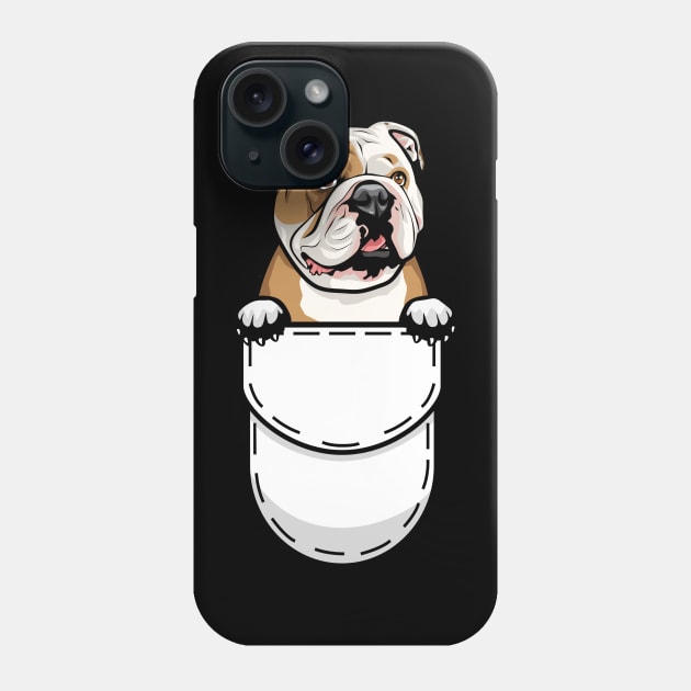 Funny English Bulldog Pocket Dog Phone Case by Pet My Dog