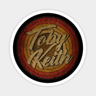 arjunthemaniac,circle retro faded Toby Keith Magnet