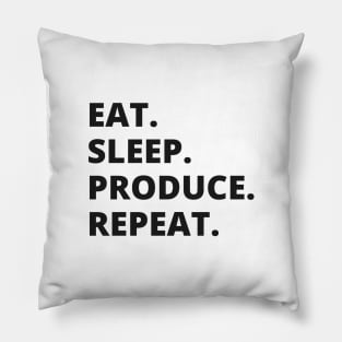 Eat Sleep Producer Repeat Pillow