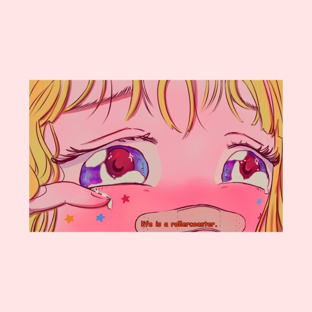 crying anime girl by Vicinart