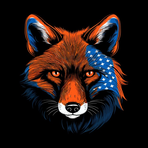 Patriotic Red Fox by JH Mart