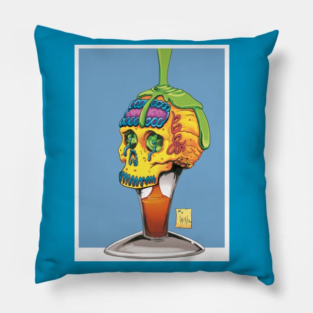 Sweet Mexican Skull: Chocolate Milkshake Pillow by SeleneWitchStore