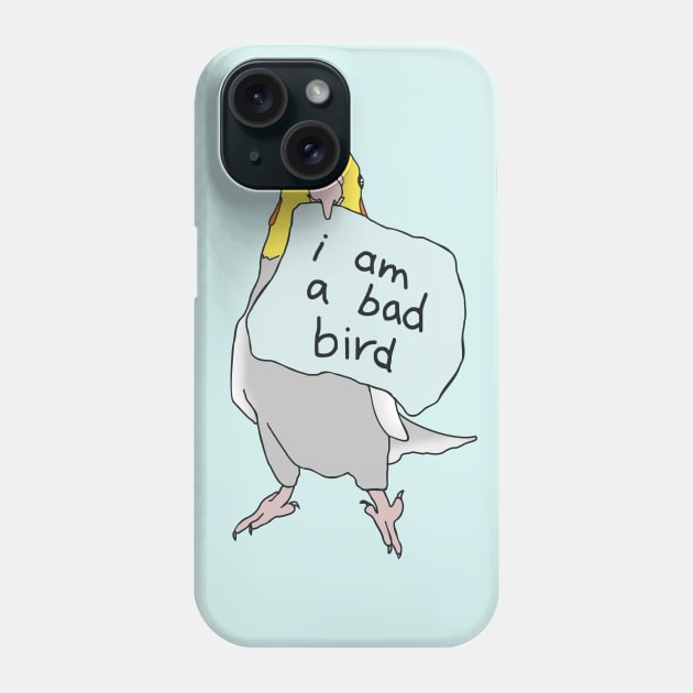 I am a bad bird - cockatiel Phone Case by FandomizedRose