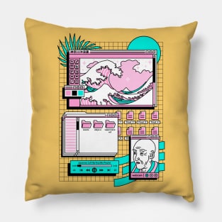 The Great Vaporwave III Pillow