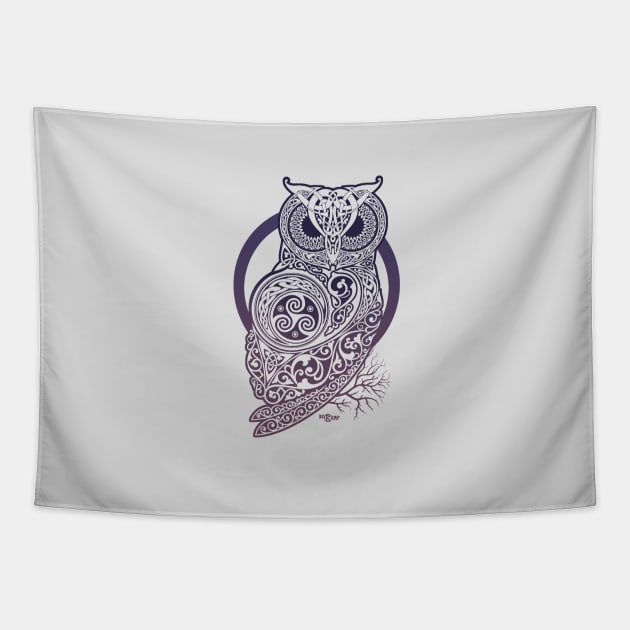 CELTIC OWL Tapestry by RAIDHO