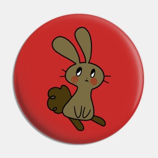 Swirly Cheeks Bunny Pin