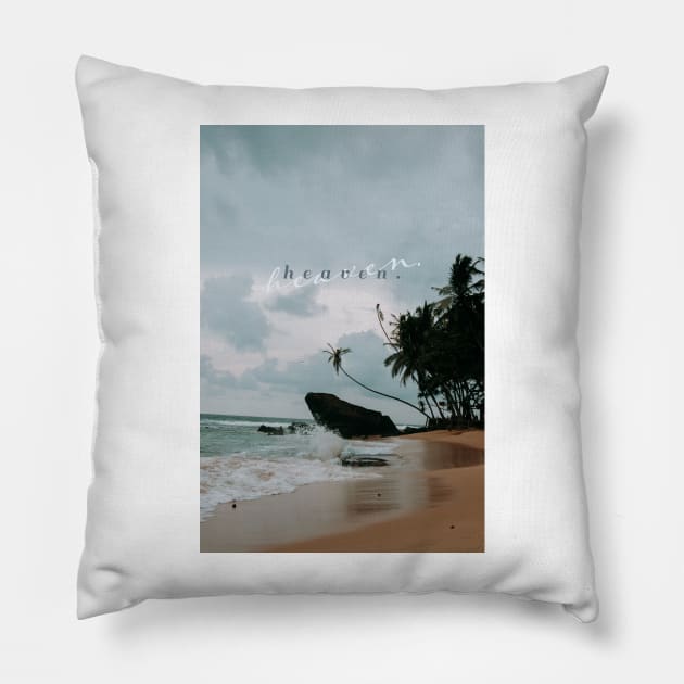 Ocean Beach Heaven - Aesthetic Pillow by Ravensdesign