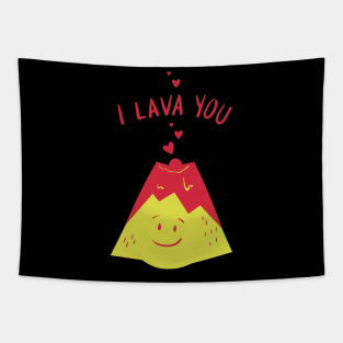 I lava you funny Valentine day design Tapestry