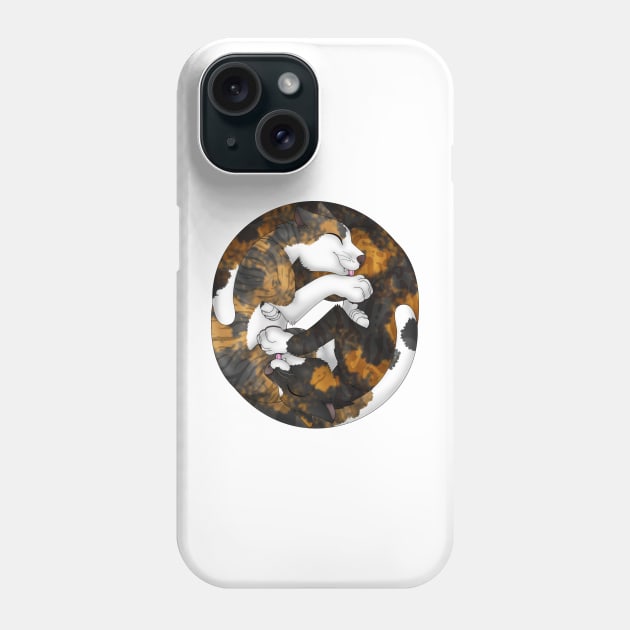 Yin-Yang Cats: Tortie-Tabby Phone Case by spyroid101