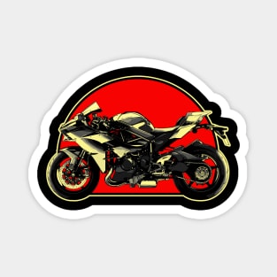 2015 Kawasaki Ninja H2 Retro Red Circle Motorcycle Magnet