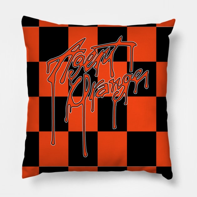 Agent Orange - Grid. Pillow by OriginalDarkPoetry