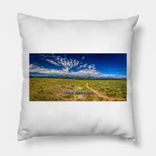 Grand Teton Mountain Range Pillow