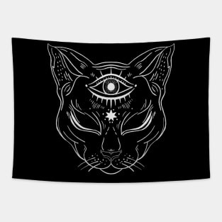 Third eye Cat Tapestry