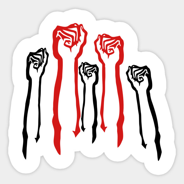 Raised Fists Revolution Art