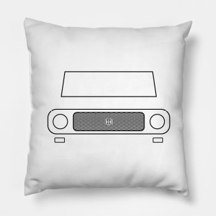International Harvester Scout 80 classic 1960s truck black outline graphic Pillow