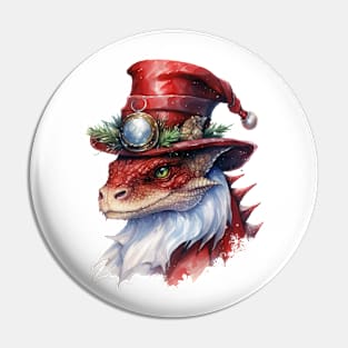 Steampunk Christmas Dragon Pin