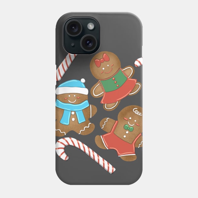 Christmas Gingerbread Cookies Phone Case by VayArtStudio