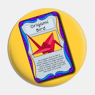 Origami Trading Card - Bird Pin