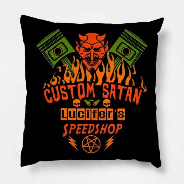 Custom Satan (Colour) Pillow by CosmicAngerDesign