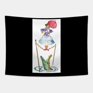 Perilous Pink Parasol - Stretching Portrait Classic Tapestry