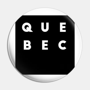 Quebec | Black square, white letters | Canada Pin