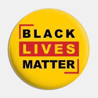 Black Lives Matter Anti Racism Black Community Solidarity Support Design - blk Pin