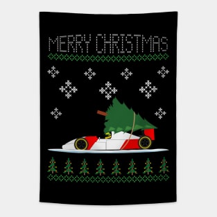 90's Formula One Christmas Car Tapestry