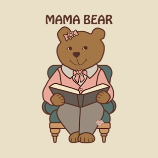 Mama Bear Reading T-Shirt