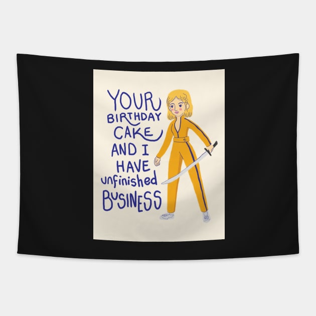 Tarantino Birthday Cards - Kill Bill 1 Tapestry by arianis11