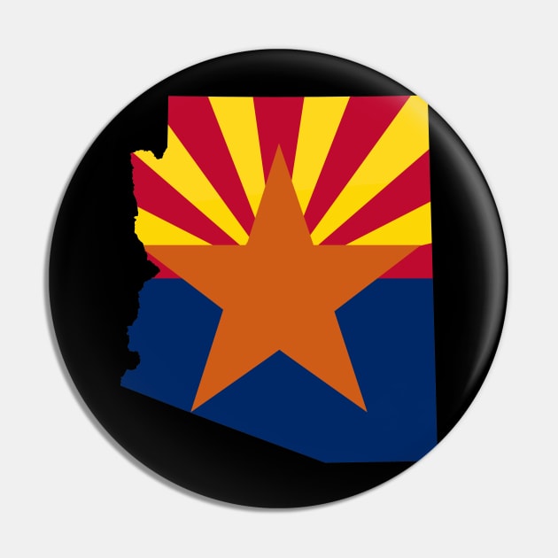 Arizona Map Flag Pin by Historia