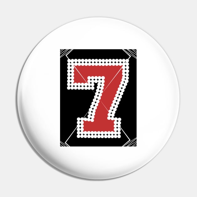 Camouflage 7 Red - An Edge Tribute Pin by GR8DZINE