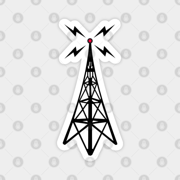 Radio Tower, Live Music, DJ, recording Magnet by LemonatiDesign