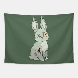 Zombie Rabbit Cartoon // Funny Halloween Zombie Tapestry