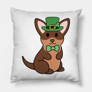 St Patrick Brownand Tan Chihuahua Pillow