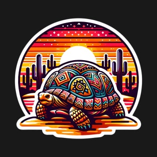 African tribal  design desert tortoise T-Shirt