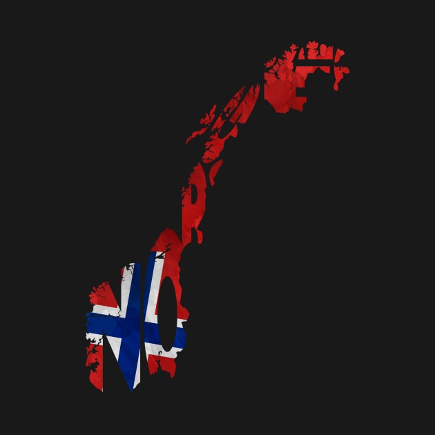 Norway Typo Map by inspirowl