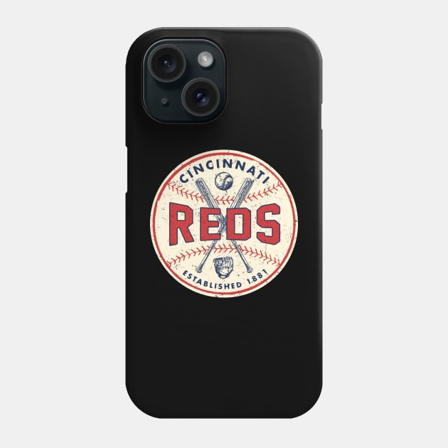 Cincinnati Reds 1 by Buck Tee Originals Phone Case by Buck Tee
