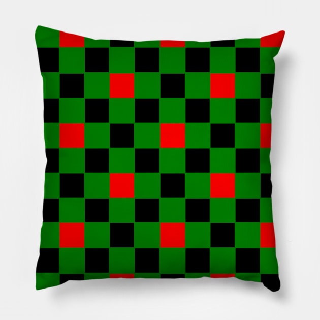 Pan African Checkerboard Pillow by tsterling