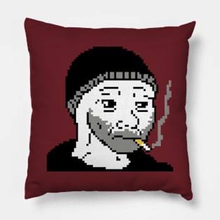 Smoking Guy Meme 8bit Pillow