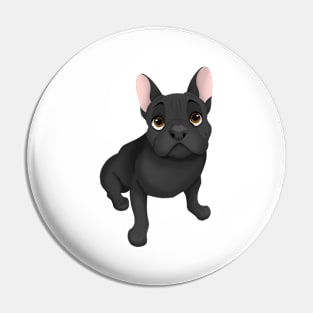 Black French Bulldog Pin